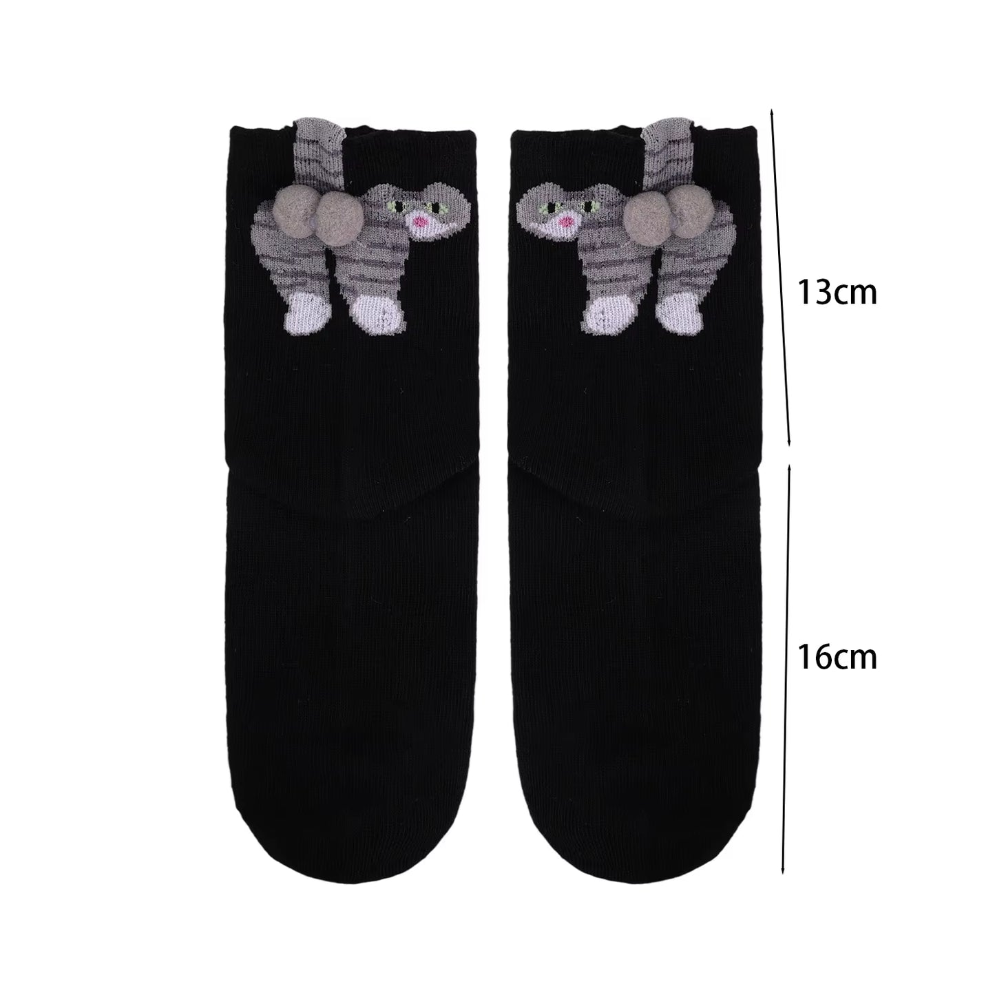 16 Style Funny 3D Cat Dog Animal Print Mid-Tube Socks Cotton Harajuku Floor Sock Casual Soft Cats Egg Hosiery for Couple Gifts